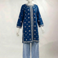 Embroidered Indigo Blue Kurti